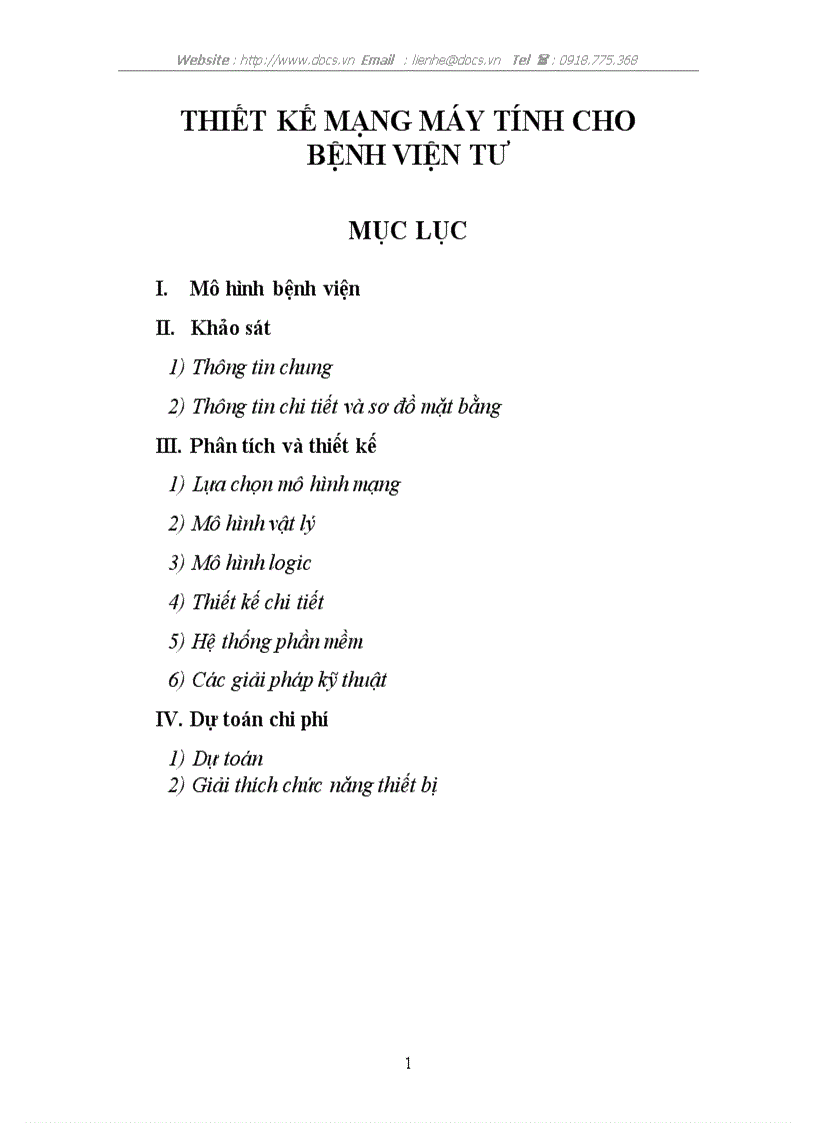 image for page Thiết kế mạng máy tính cho bệnh viện tư