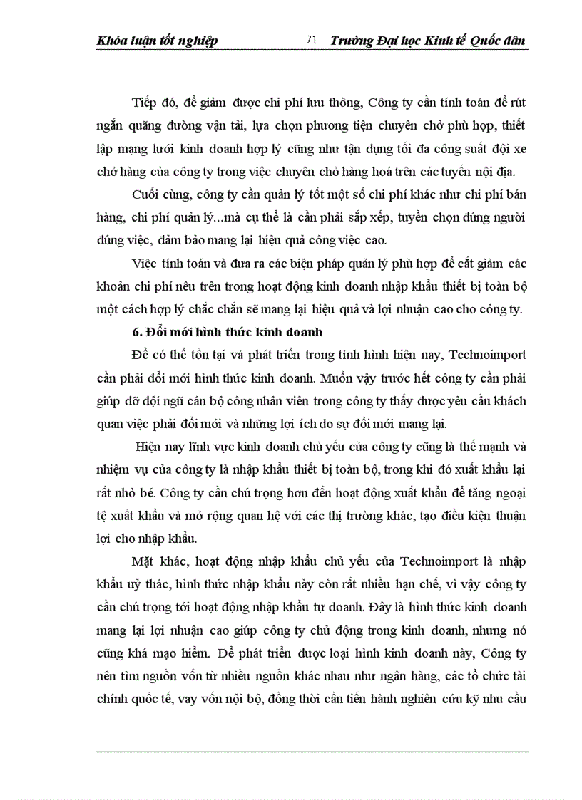 image for page Một số giải pháp nhằm nâng cao hiệu quả nhập khẩu thiết bị toàn bộ tại công ty xuất nhập khẩu thiết bị toàn bộ và kỹ thuật Technoimport