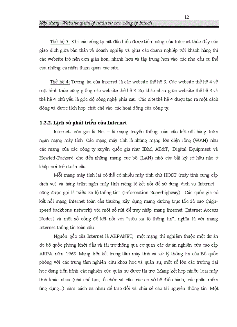 image for page Xây dựng Website quản lý nhân sự cho công ty INTECH