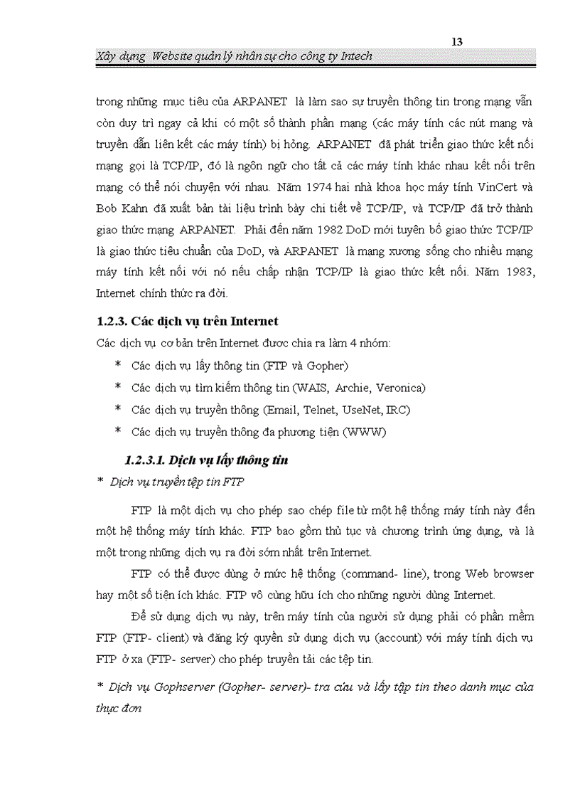 image for page Xây dựng Website quản lý nhân sự cho công ty INTECH