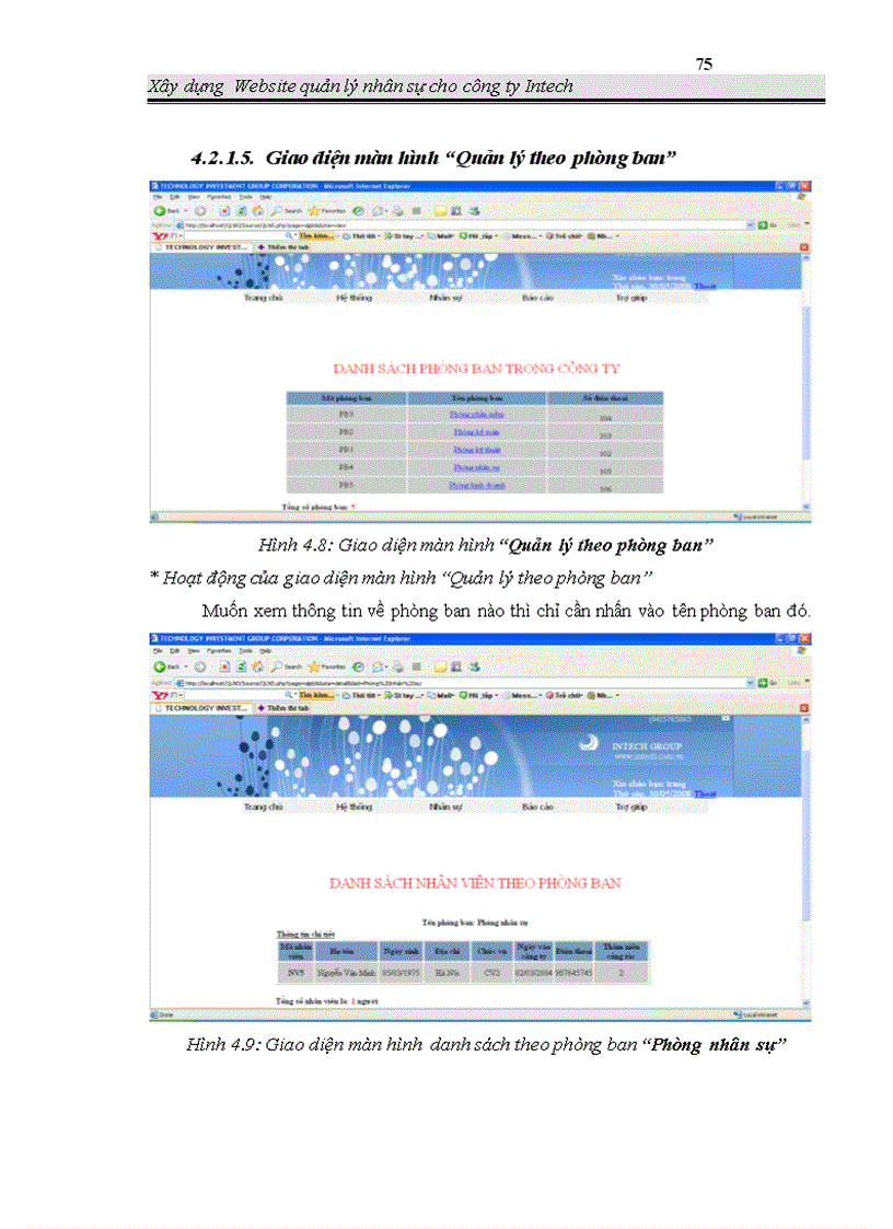 image for page Xây dựng Website quản lý nhân sự cho công ty INTECH