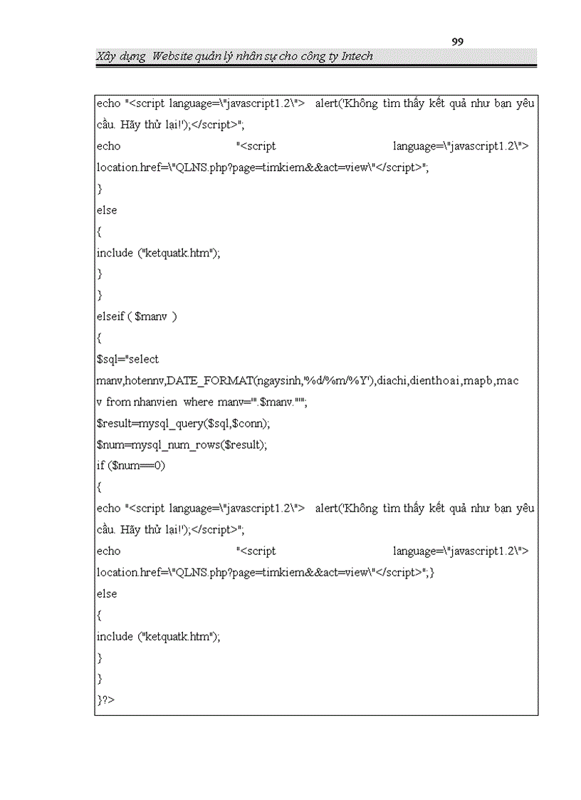 image for page Xây dựng Website quản lý nhân sự cho công ty INTECH
