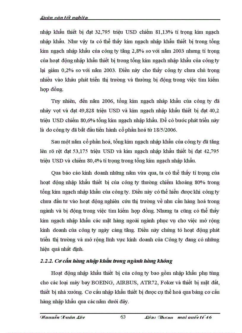 image for page Hoạt động nhập khẩu máy móc thiết bị hàng không tại Công ty Cổ phần Xuất nhập khẩu Hàng không Thực trạng và giải pháp