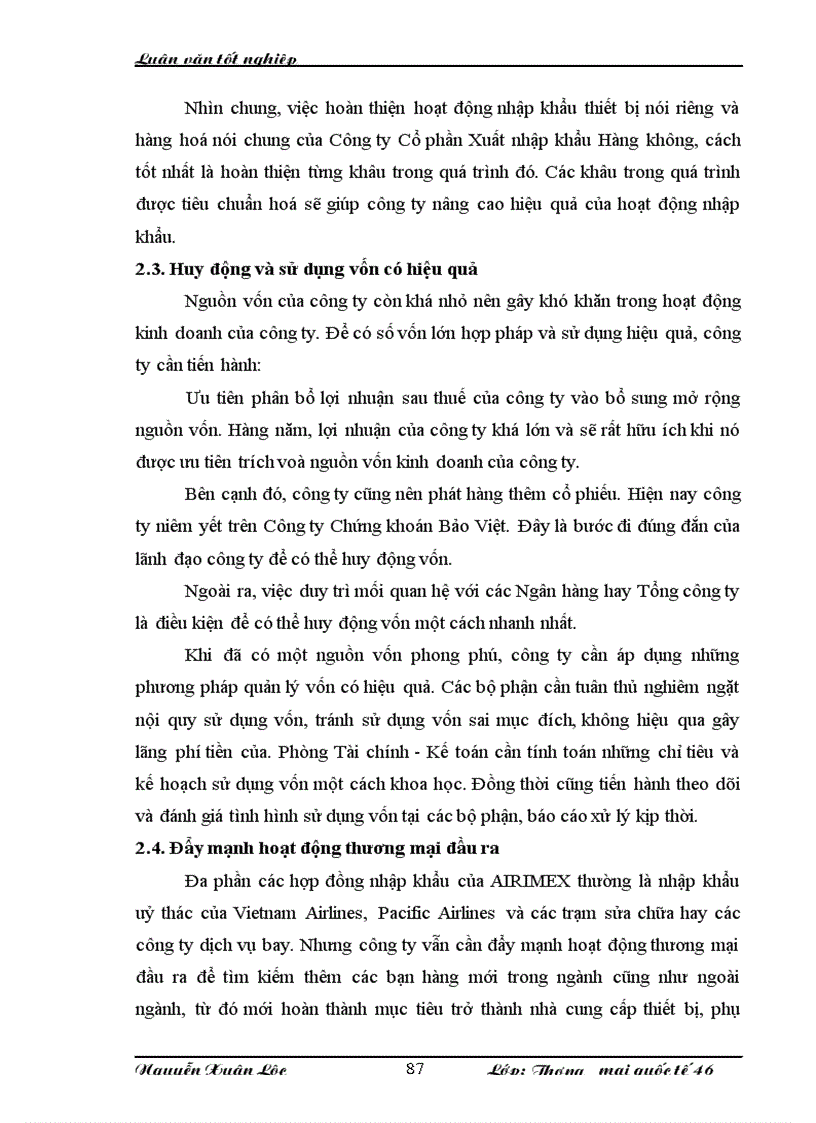 image for page Hoạt động nhập khẩu máy móc thiết bị hàng không tại Công ty Cổ phần Xuất nhập khẩu Hàng không Thực trạng và giải pháp