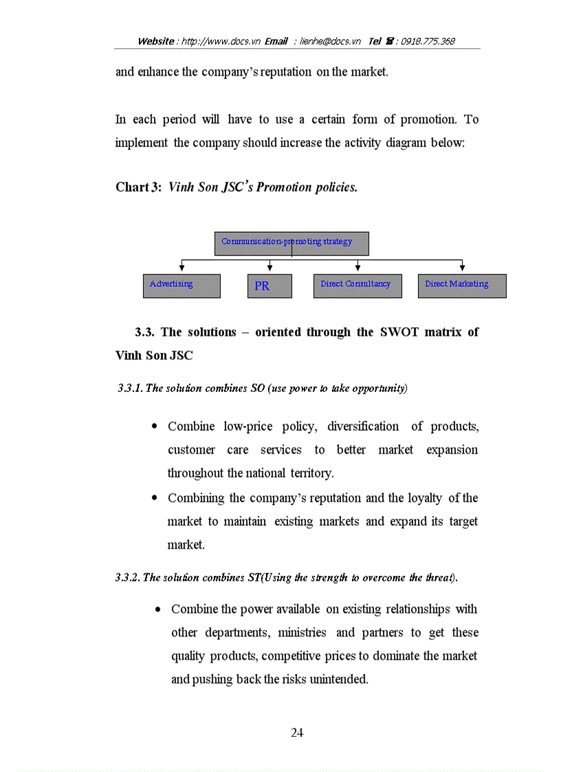 image for page Marketing strategies in Vinh Son Joint Stock Company