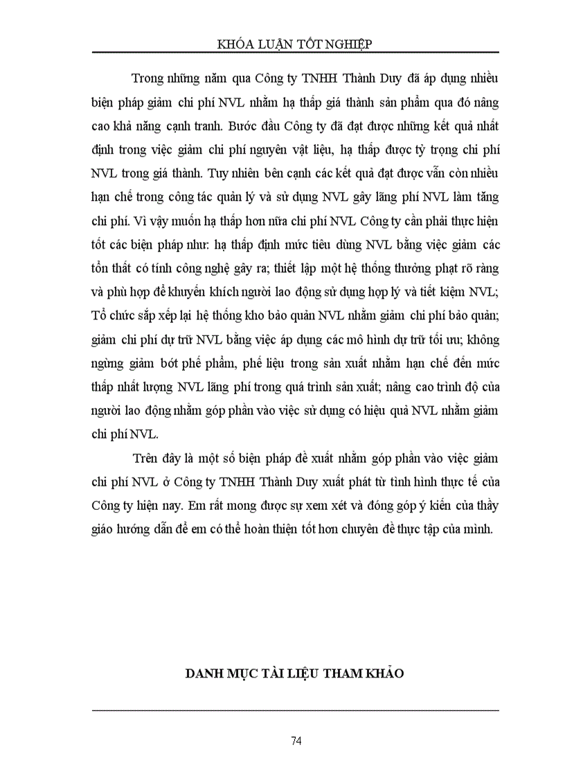 image for page Một số biện pháp nhằm sử dụng hợp lý và tiết kiệm nguyên vật liệu trong sản xuất bao bì xi măng ở Công ty TNHH thương mại dịch vụ và du lịch Thành Duy