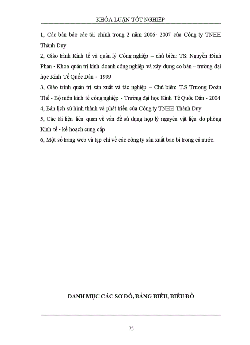 image for page Một số biện pháp nhằm sử dụng hợp lý và tiết kiệm nguyên vật liệu trong sản xuất bao bì xi măng ở Công ty TNHH thương mại dịch vụ và du lịch Thành Duy