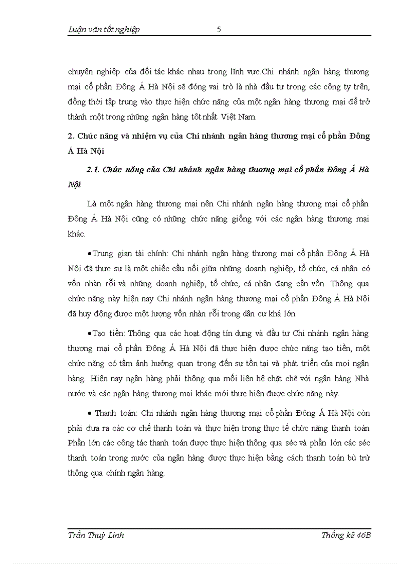 image for page Vận dụng một số phương pháp thống kê phân tích lãi và lãi suất cho vay của chi nhánh ngân hàng thương mại cổ phần Đông Á Hà Nội giai đoạn 2001 2007