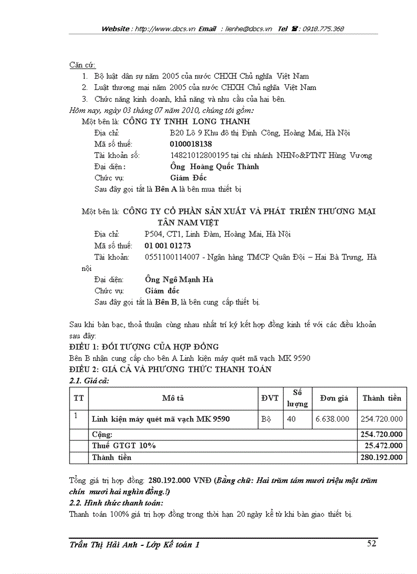image for page Hoàn thiện kế toán bán hàng và xác định kết quả bán hàng tại Công ty cổ phần sản xuất và phát triển thương mại Tân Nam Việt