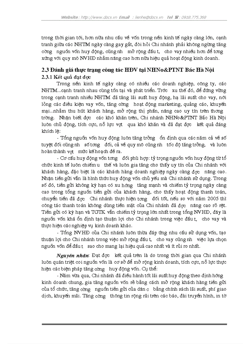 image for page Giải pháp tăng cường nguồn vốn huy động tại NHNo PTNT chi nhánh Bắc Hà Nội