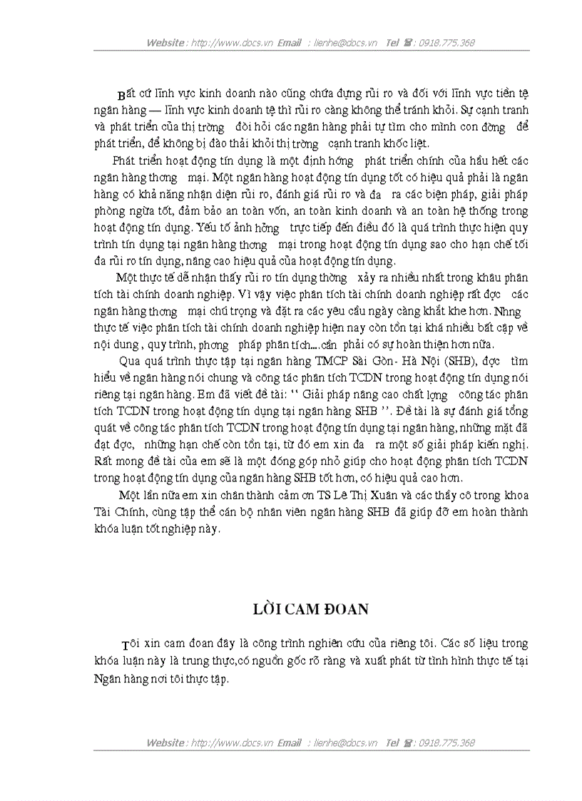 image for page Giải pháp nâng cao chất lượng công tác phân tích TCDN trong hoạt động tín dụng của ngân hàng TMCP Sài Gòn Hà Nội SHB