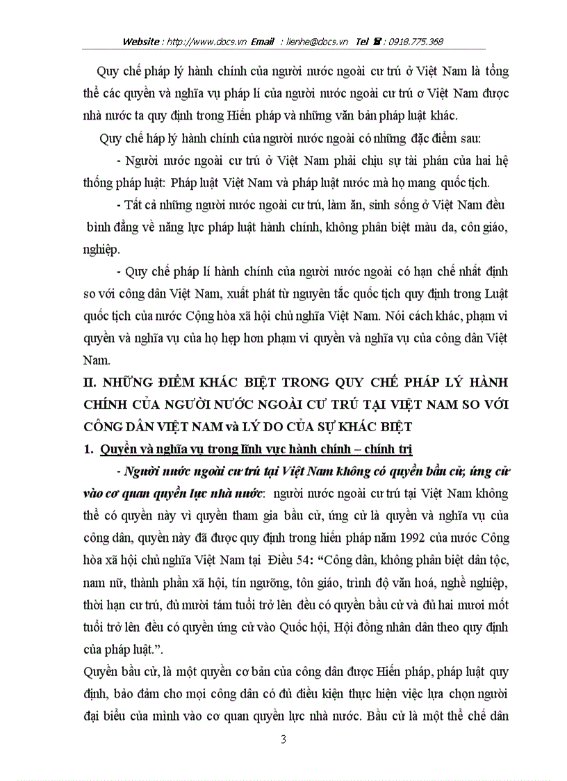 image for page Những điểm khác biệt trong quy chế pháp lí hành chính của người nước ngoài cư trú ở Việt Nam so với quy chế pháp lý hành chính của công dân Việt Nam v