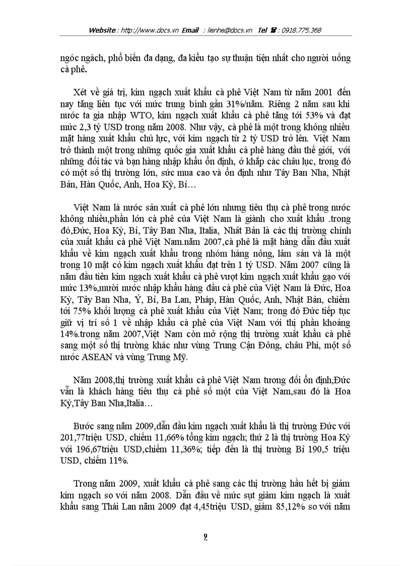 image for page Giải pháp thúc đẩy xuất khẩu cà phê Việt Nam sang thị trường Hoa Kỳ