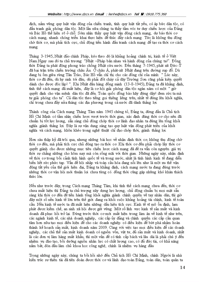 image for page Nghệ thuật Tạo thời cơ và chớp thời cơ của trong cách mạng tháng Tám năm 1945 của Đảng