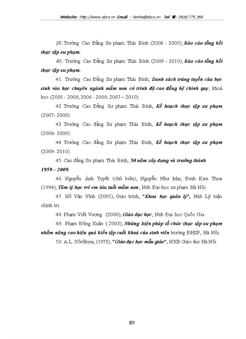 image for page Một số biện pháp quản lý thực tập sư phạm của sinh viên chuyên ngành mầm non trường Cao đẳng Sư phạm Thái Bình