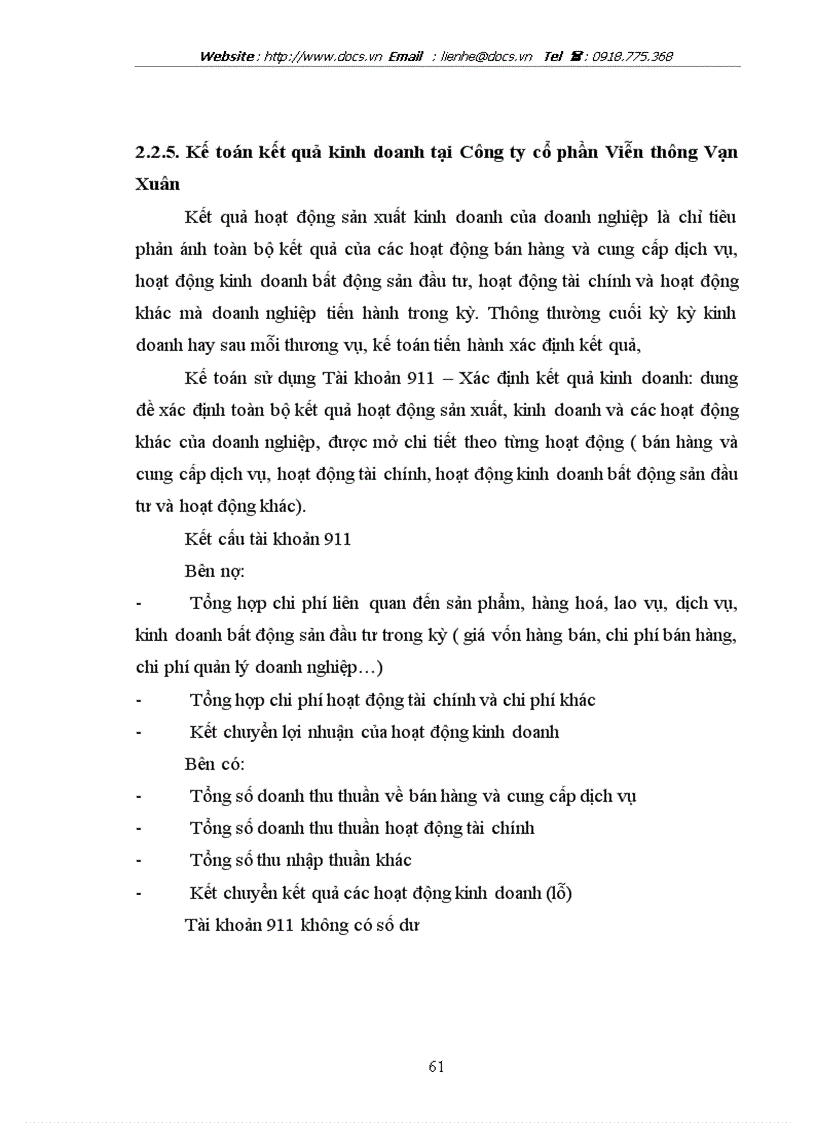 image for page Hoàn thiện kế toán doanh thu chi phí và xác định kết quả kinh doanh tại Công ty cổ phần Viễn thông Vạn Xuân