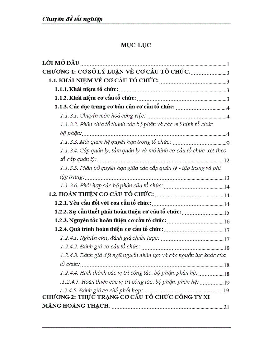 image for page Hoàn thiện cơ cấu tổ chức Công ty xi măng Hoàng Thạch