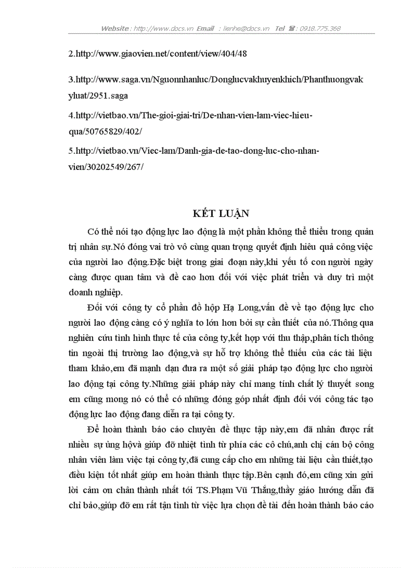 image for page Một số giải pháp hoàn thiện công tác tạo động lực cho người lao động tại công ty cổ phần đồ hộp Hạ Long