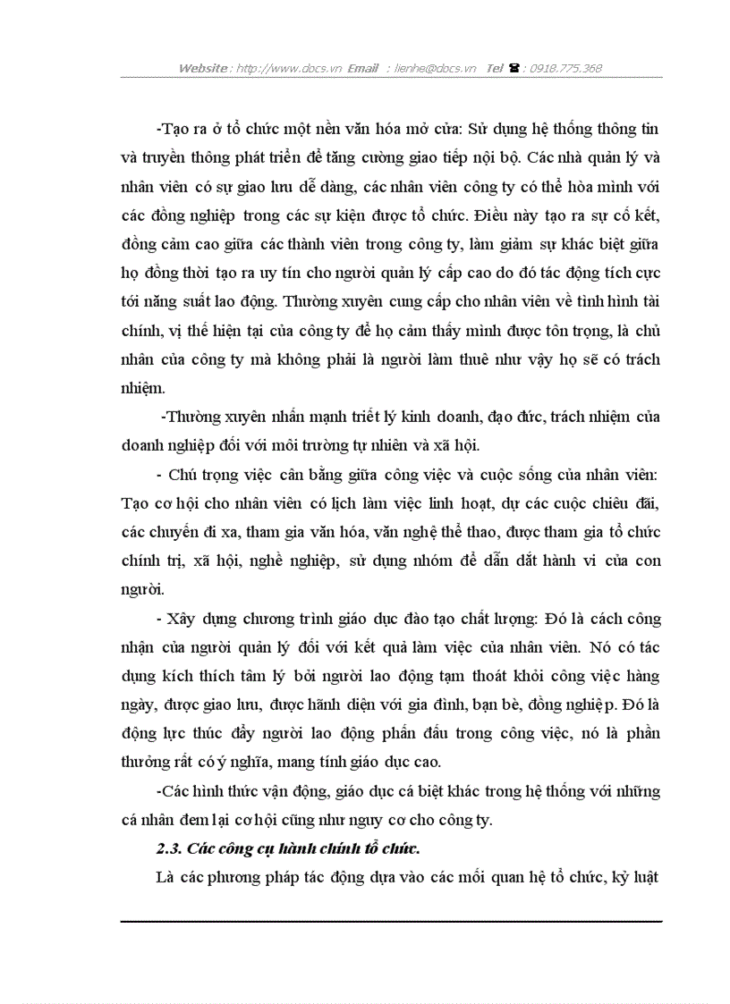 image for page Hoàn thiện các công cụ tạo động lực cho người lao động tại Công ty cổ phần Hoàng Hà