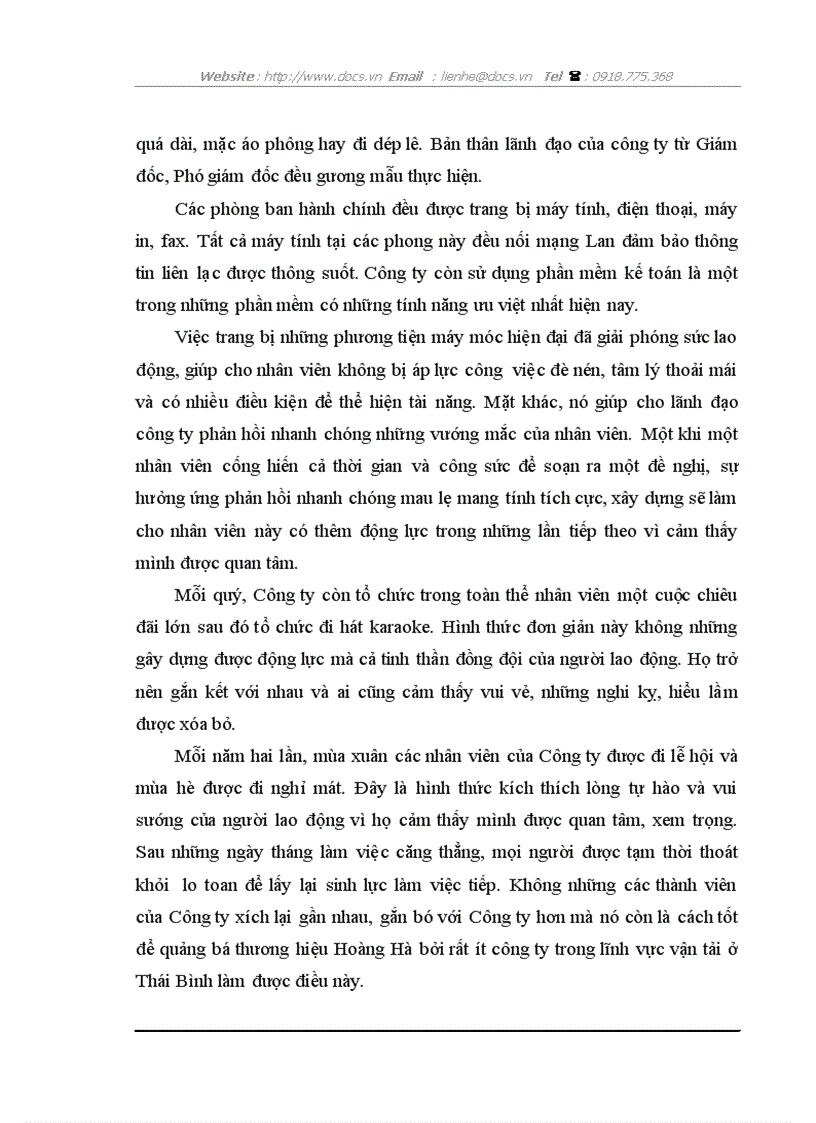 image for page Hoàn thiện các công cụ tạo động lực cho người lao động tại Công ty cổ phần Hoàng Hà