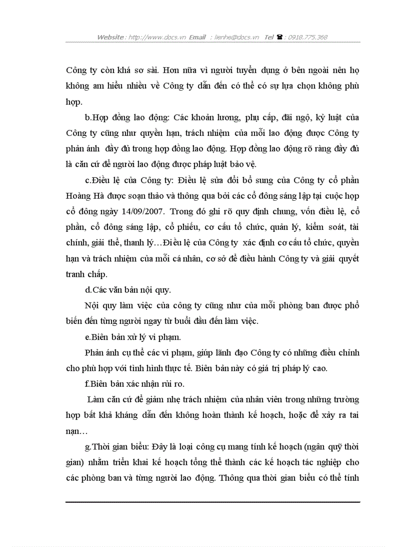 image for page Hoàn thiện các công cụ tạo động lực cho người lao động tại Công ty cổ phần Hoàng Hà