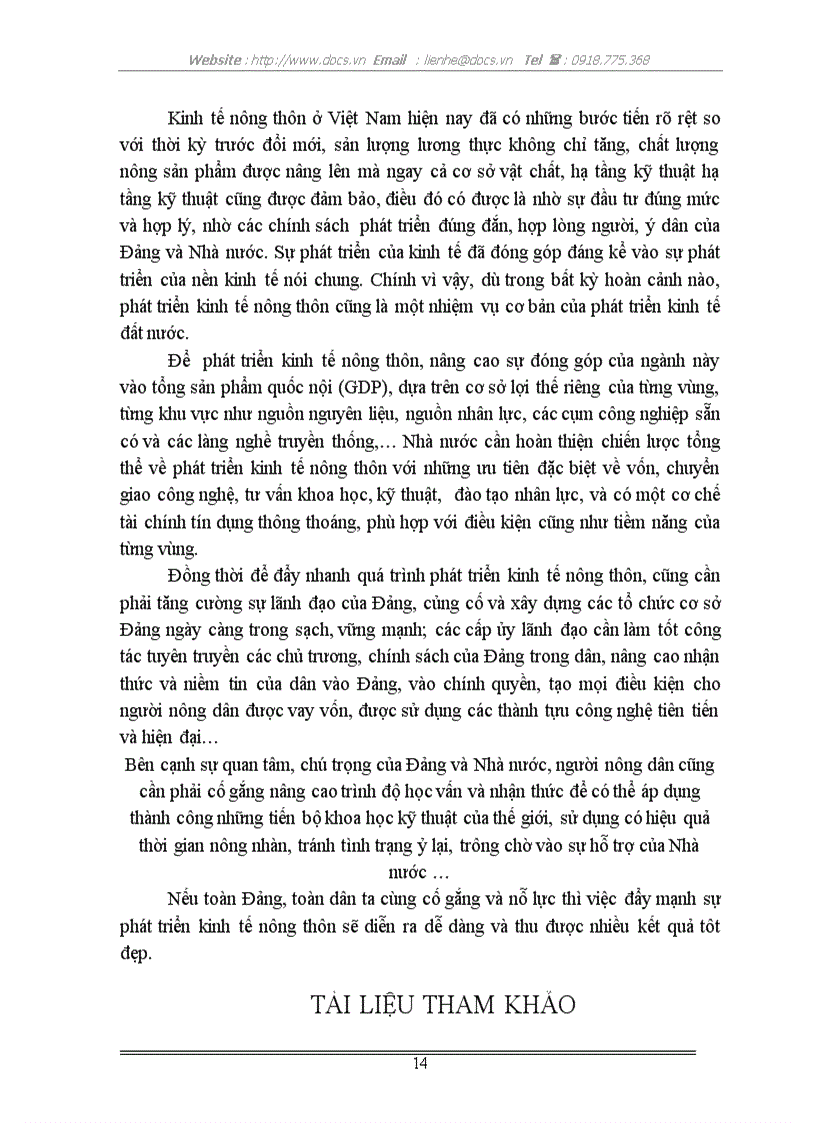 image for page Vai trò của Nhà nước đối với việc phát triển kinh tế nông thôn ở nước ta hiện nay