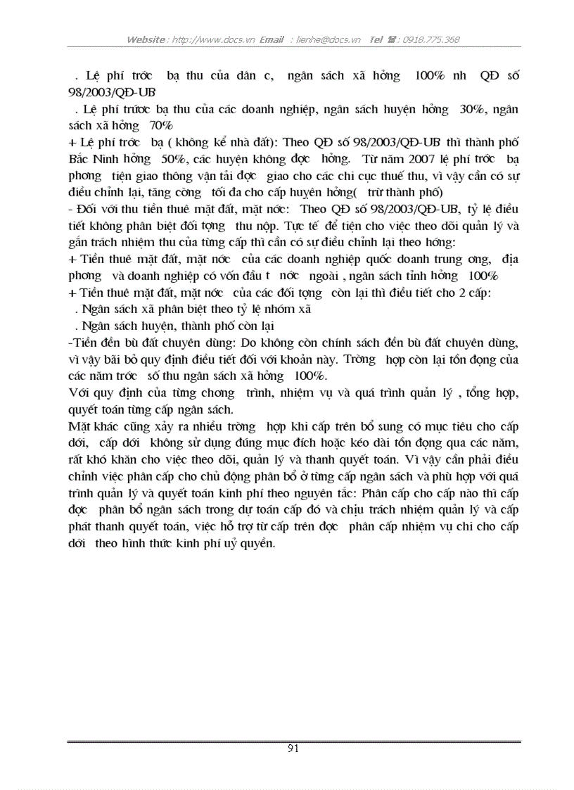 image for page Phân cấp quản lý ngân sách nhà nước giữa Tỉnh và huyện xã ở tỉnh Bắc Ninh giai đoạn 2004 2007 Thực trạng phương hướng giải pháp hoàn thiện