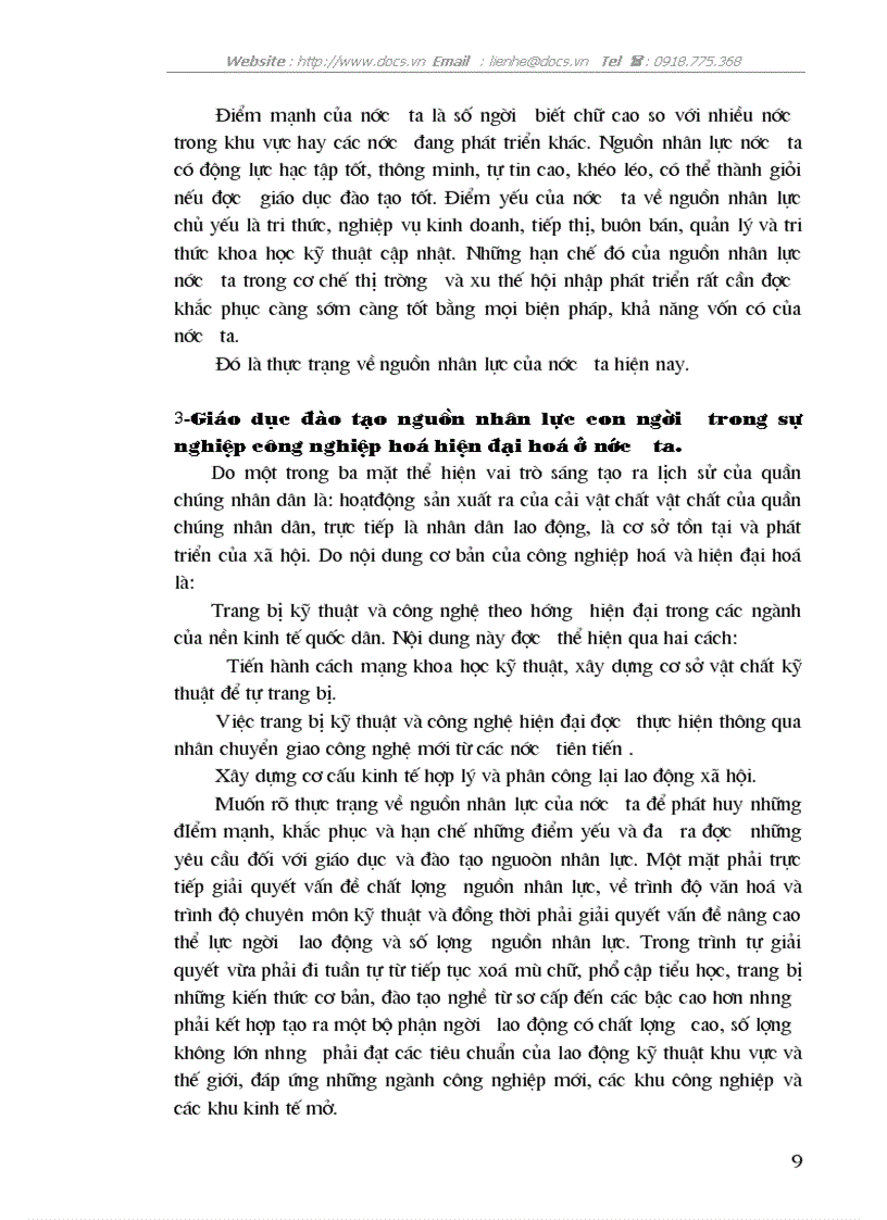 image for page Nguồn nhân lực trong sự nghiệp CNH HĐH đất nước