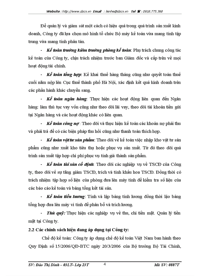 image for page Tình hình tổ chức bộ máy kế toán và tổ chức công tác kế toán tại Công ty TNHH Một Thành Viên DVTM Thái An