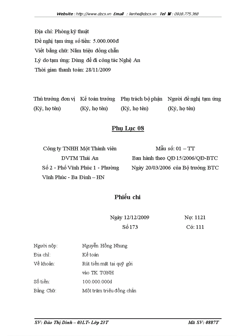 image for page Tình hình tổ chức bộ máy kế toán và tổ chức công tác kế toán tại Công ty TNHH Một Thành Viên DVTM Thái An