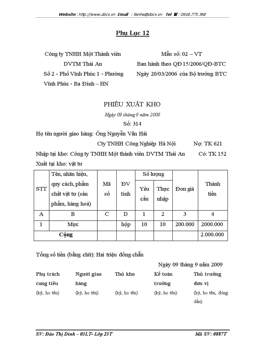 image for page Tình hình tổ chức bộ máy kế toán và tổ chức công tác kế toán tại Công ty TNHH Một Thành Viên DVTM Thái An