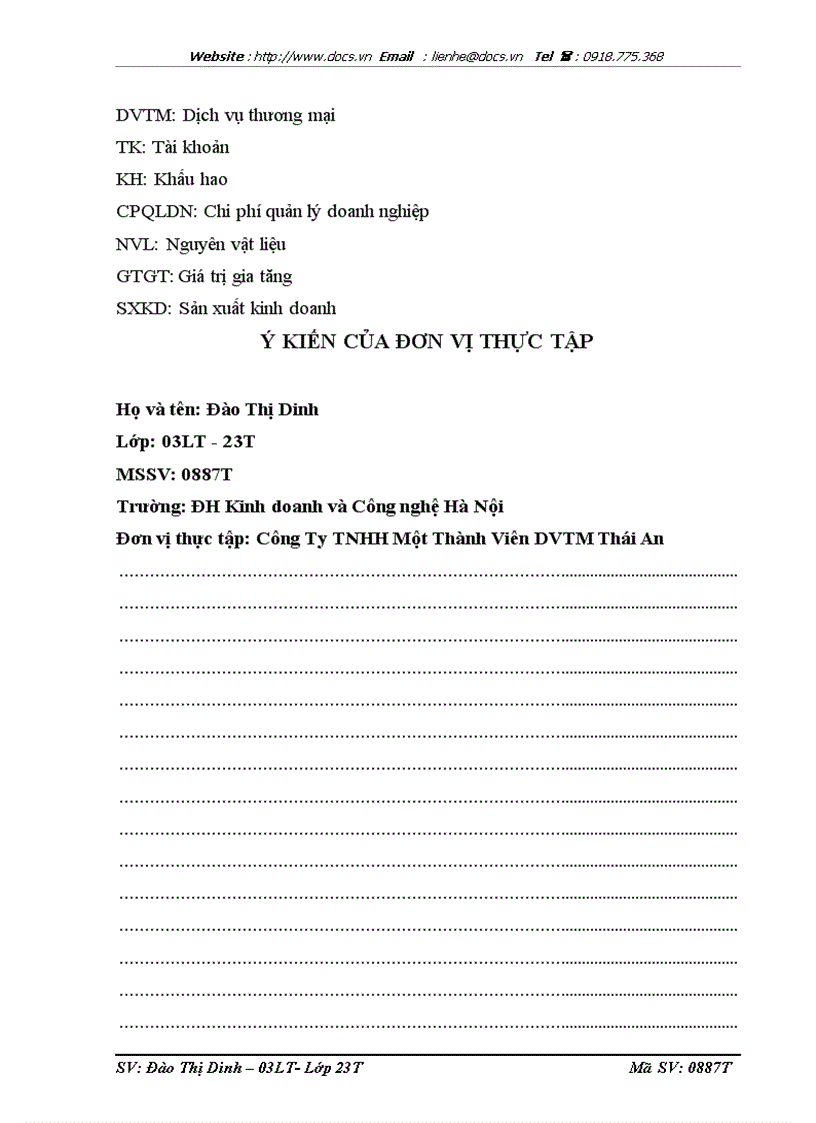 image for page Tình hình tổ chức bộ máy kế toán và tổ chức công tác kế toán tại Công ty TNHH Một Thành Viên DVTM Thái An