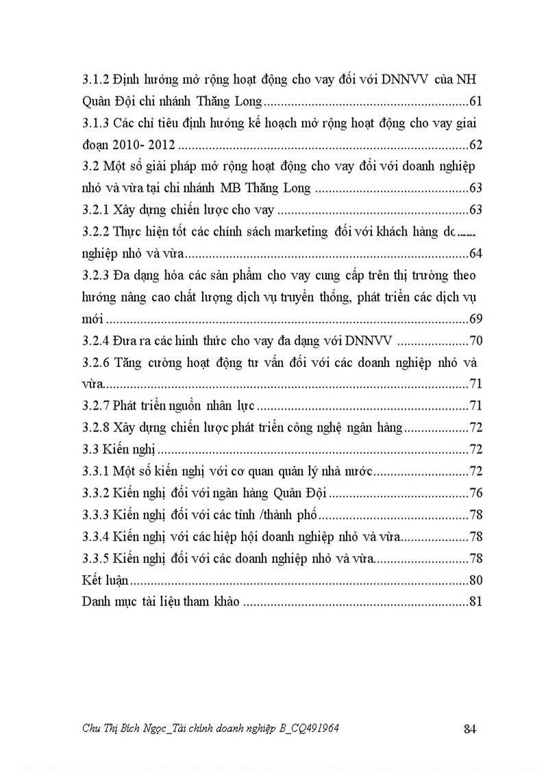 image for page Giải pháp mở rộng hoạt động cho vay đối với doanh nghiệp nhỏ và vừa tại ngân hàng Quân Đội chi nhánh Thăng Long