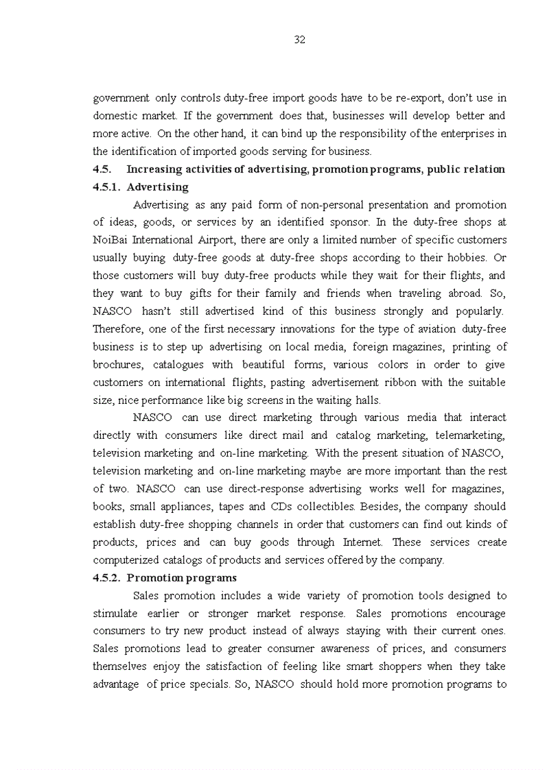 image for page Increasing the effectiveness of duty free business through diversifying marketing strategies at noibai airport services join stock company