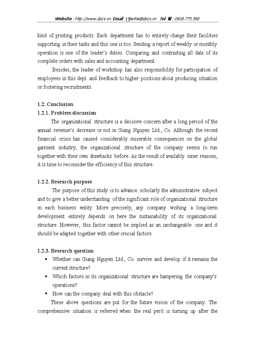 image for page Some solutions to improve the organizational structure in Giang Nguyen Ltd Co