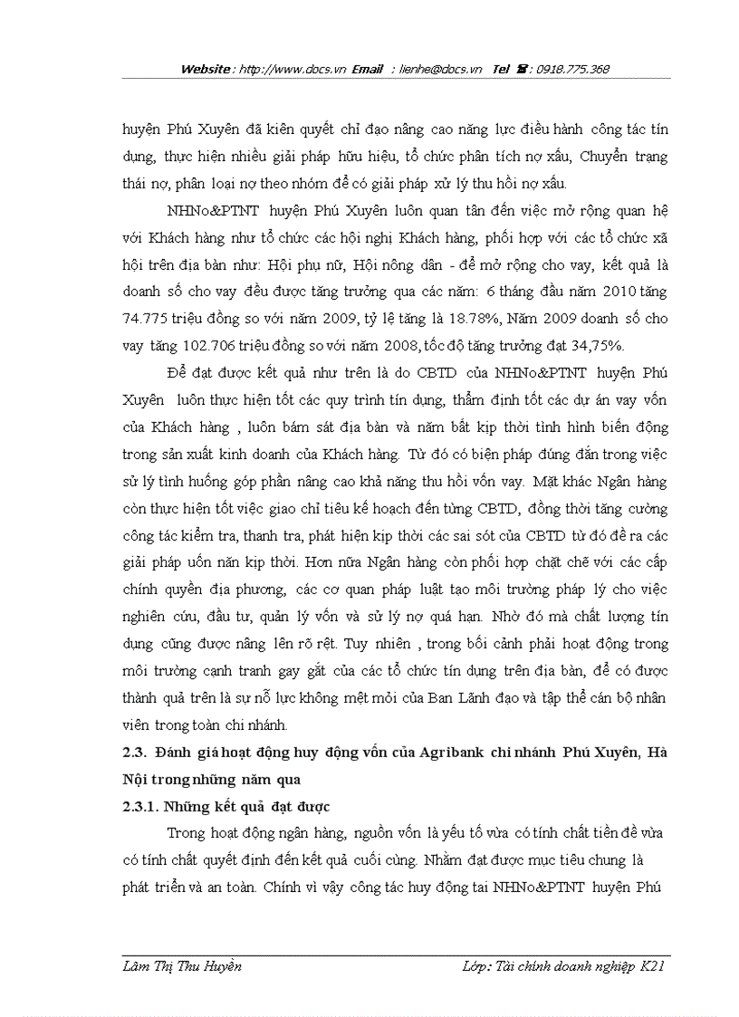 image for page Tăng cường hoạt động huy động vốn tại ngân hàng nông nghiệp và phát triển nông thôn chi nhánh Phú Xuyên Hà nội