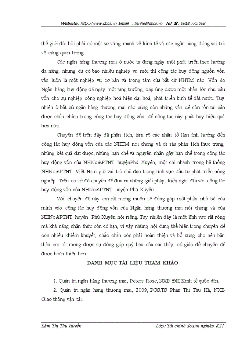 image for page Tăng cường hoạt động huy động vốn tại ngân hàng nông nghiệp và phát triển nông thôn chi nhánh Phú Xuyên Hà nội