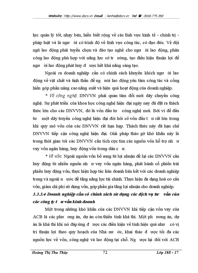 image for page Giải pháp nâng cao chất lượng tín dụng đối với doanh nghiệp vừa và nhỏ tại Ngân hàng Thương mại cổ phần Á Châu