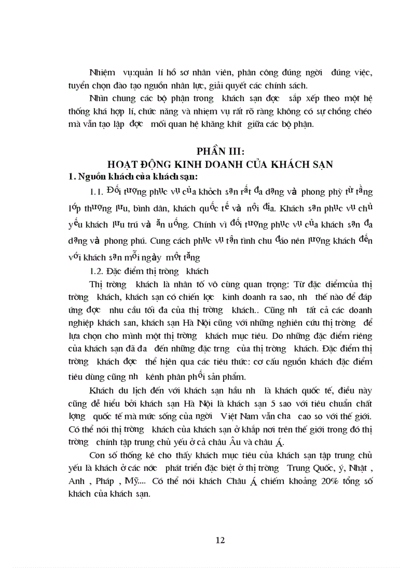 image for page Báo cáo thực tập khách sạn Hà Nội