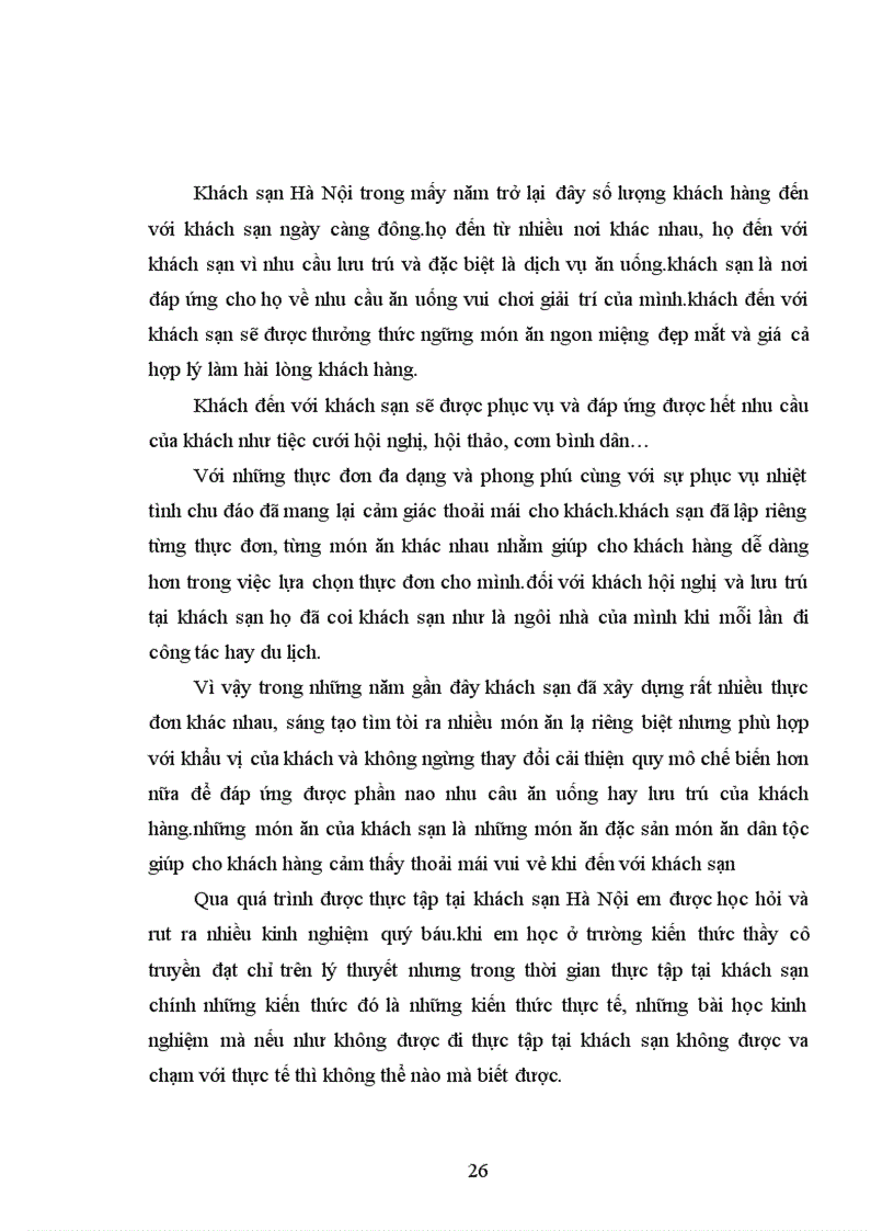 image for page Báo cáo thực tập khách sạn Hà Nội