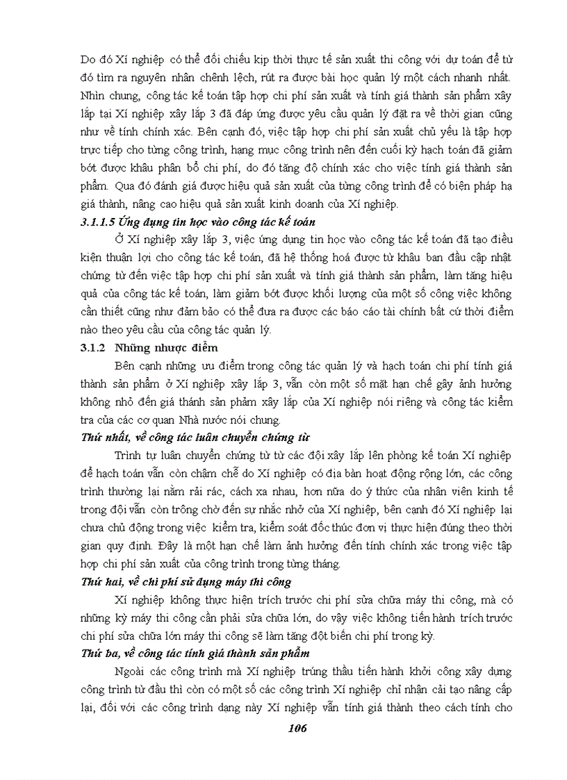 image for page Hoàn thiện công tác kế toán tập hợp chi phí sản xuất và tính giá thành sản phẩm xây lắp tại Chi nhánh công ty cổ phần xây lắp và sản xuất công nghiệp