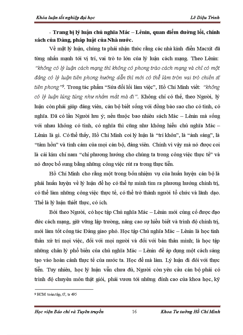 image for page Vận dụng tư tưởng Hồ Chí Minh về cán bộ và công tác công tác cán bộ vào xây dựng đội ngũ cán bộ ở quận Thanh Xuân trong giai đoạn hiện nay