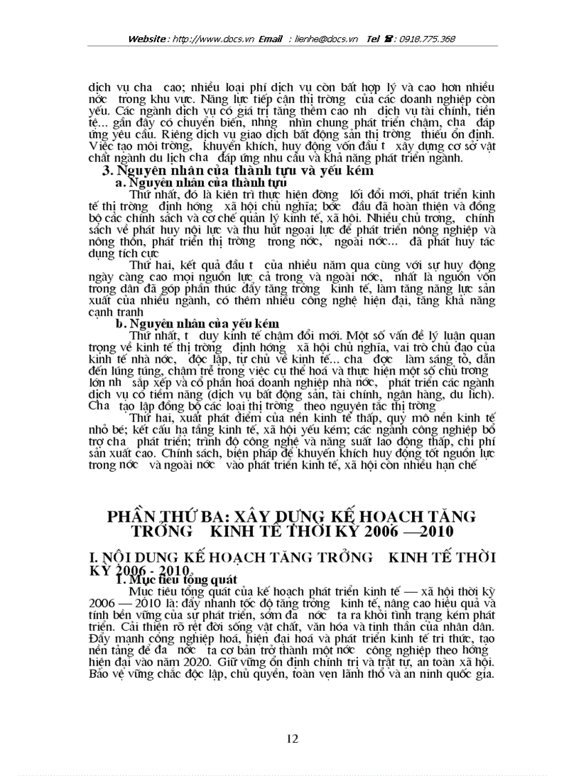 image for page Kế hoạch tăng trưởng kinh tế thời kỳ 2006 2010 và các giải pháp thực hiện