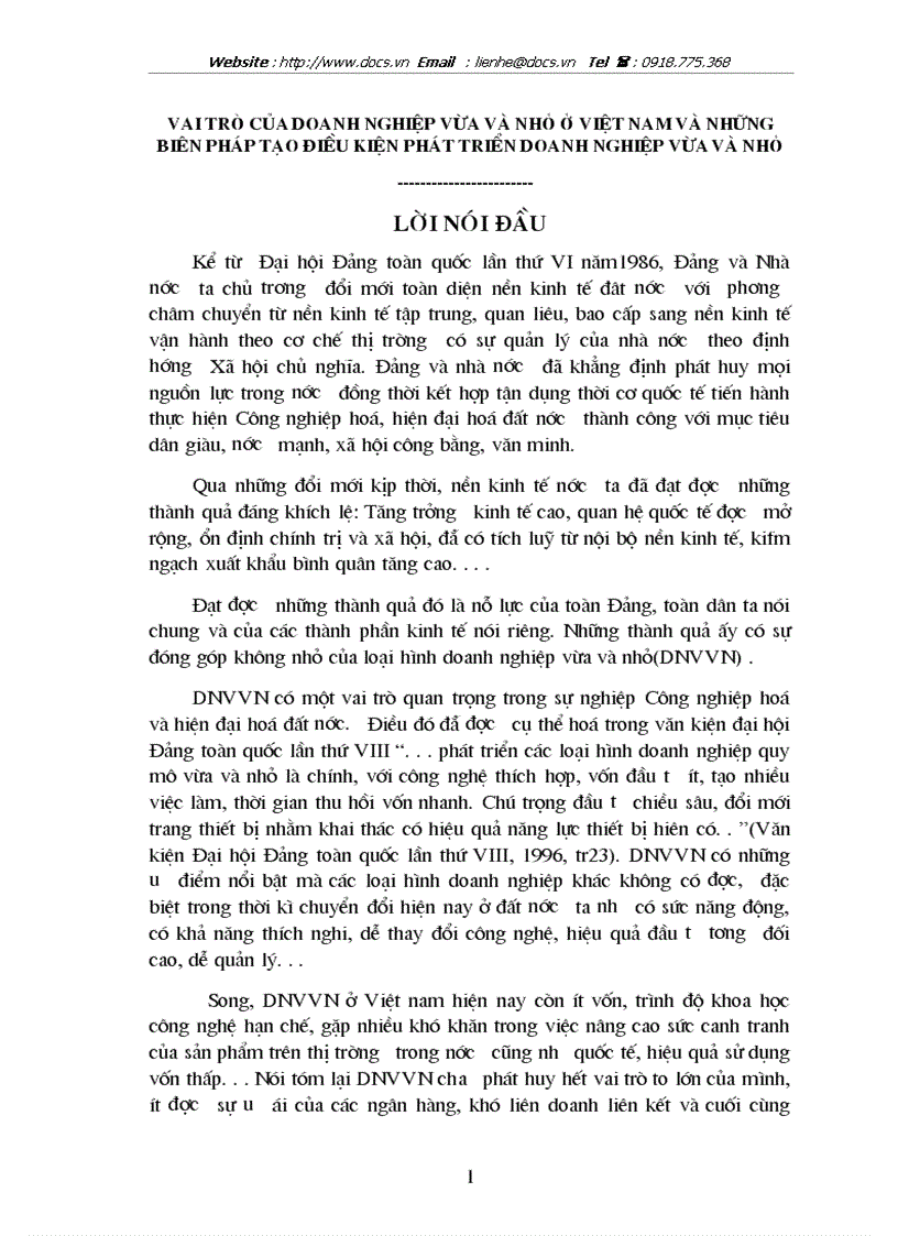 image for page Vai trò của Doanh nghiệp vừa và nhỏ ở Việt Nam và những biên pháp tạo điều kiện phát triển Doanh nghiệp vừa và nhỏ