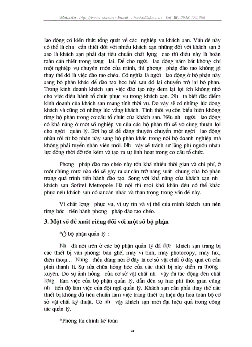 image for page Thực trạng quản trị nhân lực tại khách sạn Sofitel Metropol Hà Nội Kinh nghiệm giải pháp