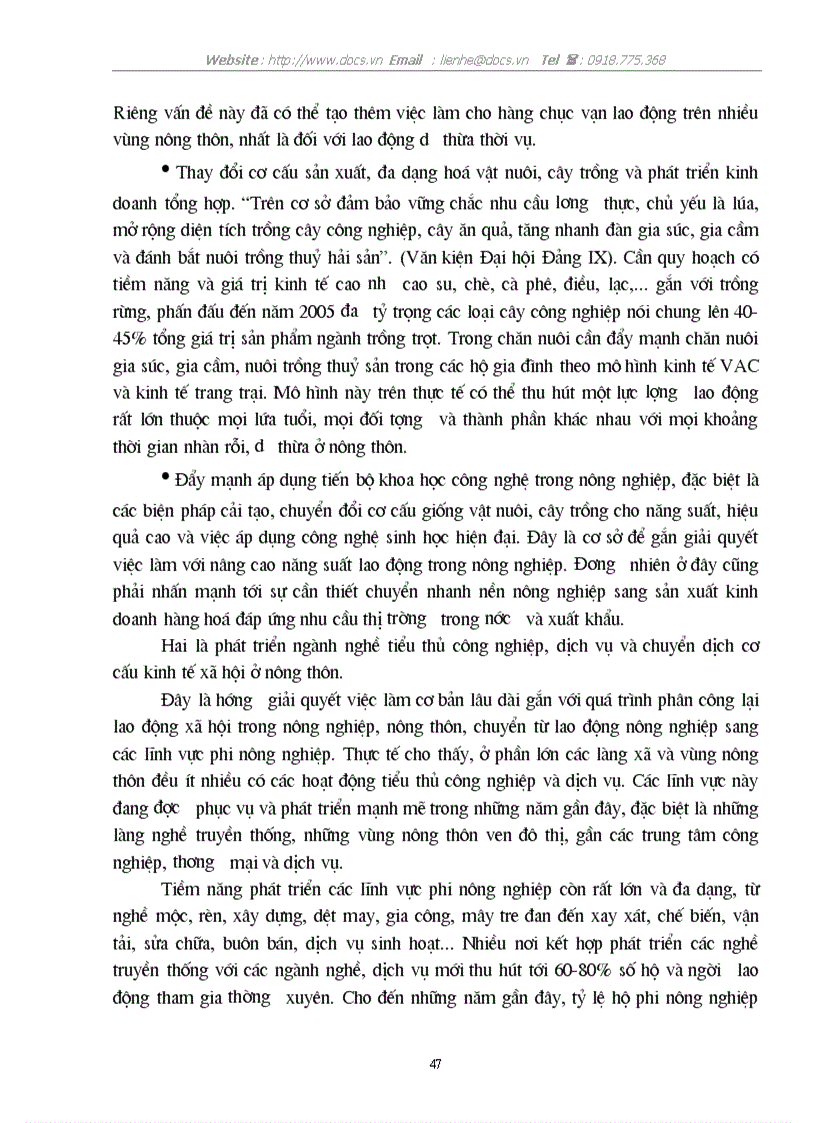 image for page 1số giải pháp kiến nghị giải quyết vấn đề lao động việc làm ở nông thôn trong thời kỳ CNH HĐH