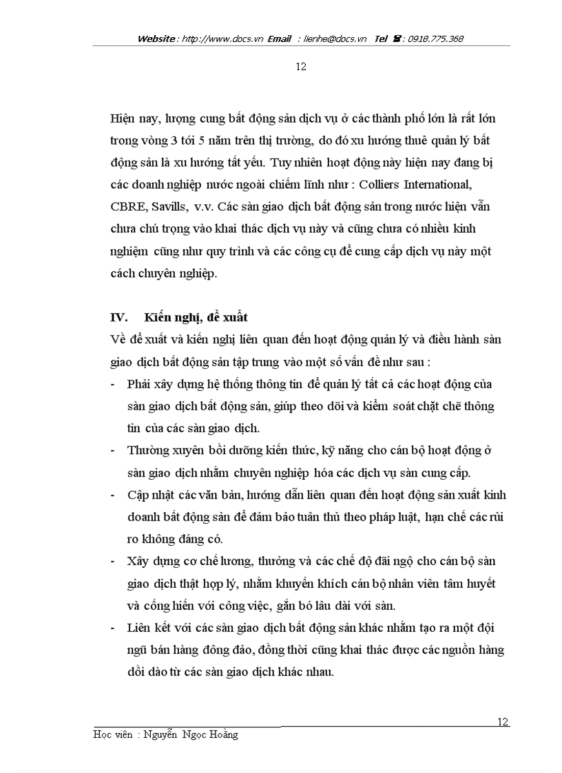 image for page Báo cáo thực tập quản lý điều hành sàn giao dịch bất động sản