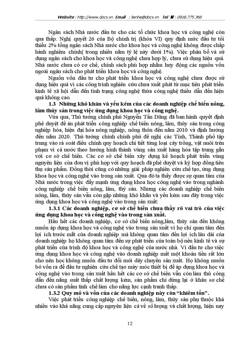 image for page Biện pháp đẩy mạnh ứng dụng các thành tựu khoa học công nghệ vào trong công nghiệp chế biến nông lâm thủy sản