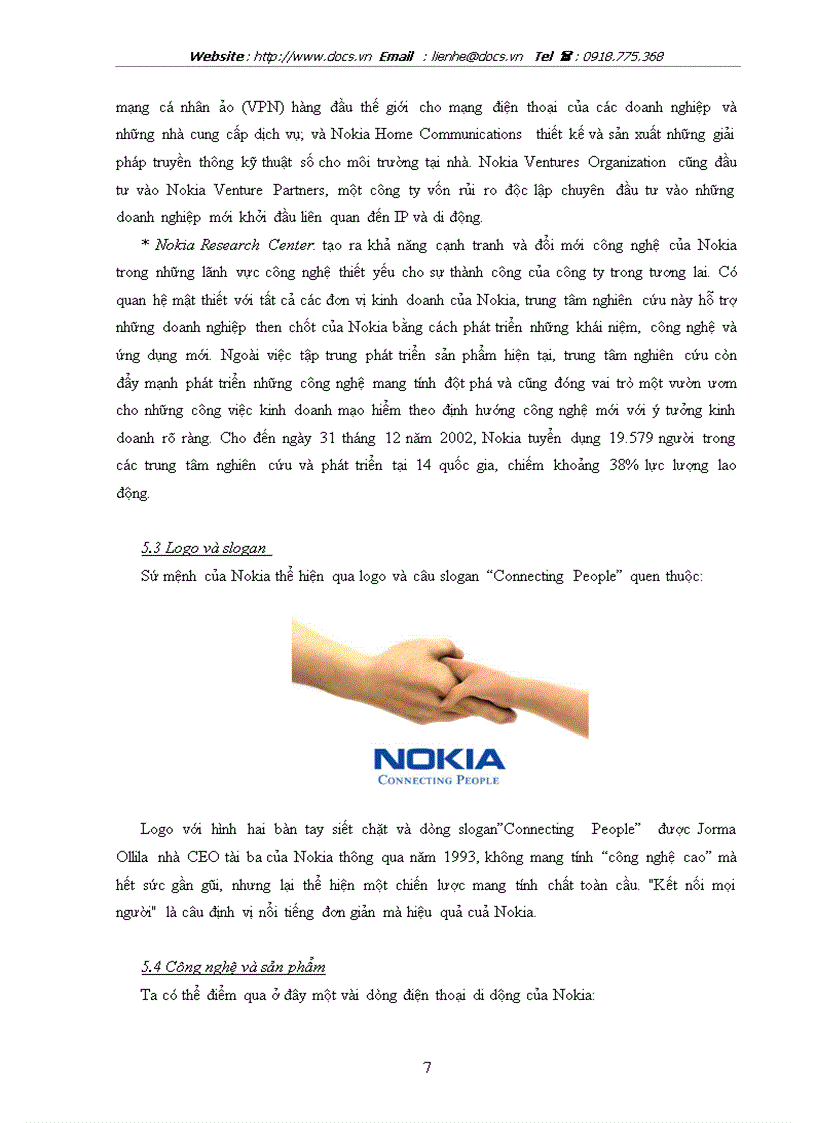 image for page Văn hoá doanh nghiệp của tập đoàn NOKIA lt văn hoá gt