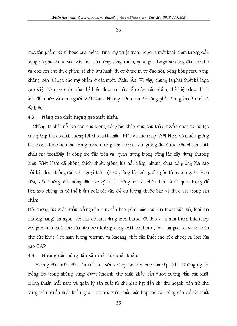 image for page Thực trạng xây dựng và phát triển thương hiệu gạo việt nam